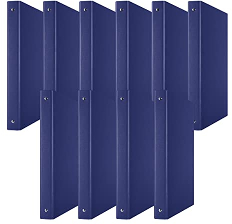 DONAU 3733001PL-18 Ringbuch Navy Blau | 4-O-Ring-Mechanik 20mm DIN A4 Ringordner Pappe/Kunststoff | Aus 1,9 mm dickem Karton mit öko PP 100µ | 10er Packung