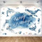 Blue Ocean Happy Birthday Hintergrund Dekorationen Meerestiere Happy Birthday Banner Blue Ocean Foto Hintergrund für Zuhause Indoor Outdoor Geburtstag Party Dekorationen Supplies 70,8 x 47,2 Zoll