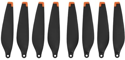 CELLONIC 8x Replacement for DJI Mini 3 Pro Propellers - Stealth Low Noise Reducing Drone Rotor Blades Prop Wing Spares Accessories Set + Screws & Screwdriver - Black/Orange