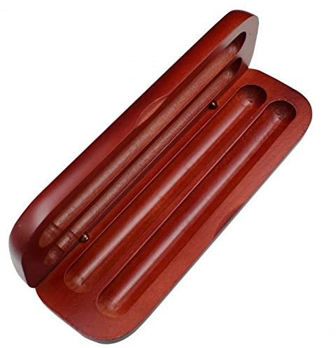 Wooden Pencil Case Nature Wood Fountain Pen Storage Box for 2 Pens Retro Pencil Case Wooden Materials Pen Storage Box for School