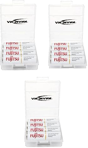 Ansmann Fujitsu Akku (12 Stück) mit 3 Batteriehüllen