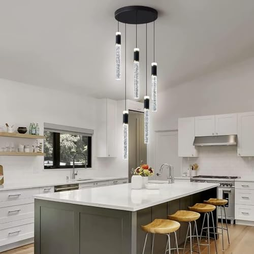 SXLXQM Hängelampe LED Dimmable Zylinder Hängeleuchte Höhenverstellbar für Wohnzimmer, Nachttisch, Esszimmer, Moderne Hänge-Deckenlampe Pendellampe, Hängelampe Schlafzimmer, 30cm