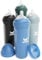 Herobility Doppelte Anti-Kolik-Babyflaschen – 12 fl oz/340ml – 4er-Pack – Mehrfarbig baby flaschen – Denim, Schwarz, Dunkelgrün, Grau