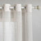 MYSKY HOME Gardinen mit Ösen Vorhang Boho Vorhänge Halbtransparent Gardine Leinenoptik Falte Voile Ösenschal Dekoschal für Wohnzimmer Schlafzimmer, 2 Stücke H 260 x B 140 cm, Beige.