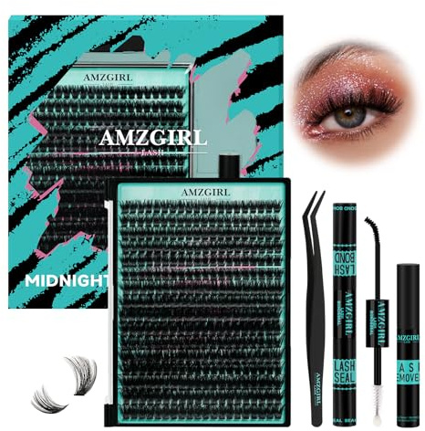 Lash Extension Kit 320Pcs,DIY Individual Lashes Clusters Kit,Lash Bond And Seal,Lash Remover For Eyelashes Extensions,Lash Applicator Tool For False Eyelash Cluster Kit At Home(100D,D-Mix10-16mmKit)