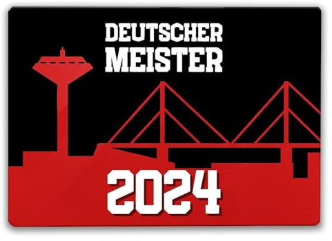 Leverkusen Schneidebrett Glas mit Spruch Deutscher Meister 2024 Fußball-Enthusiasten aufgepasst Leverkusen-Fan Fanartikel NRW Liga Ehren Ein Traum von der Meisterschale