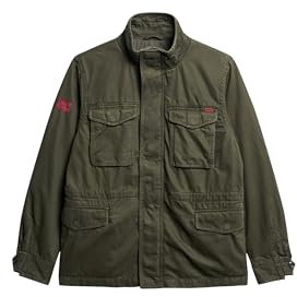 Superdry Herren Rookie Militärjacke Army Kaki Grün XL