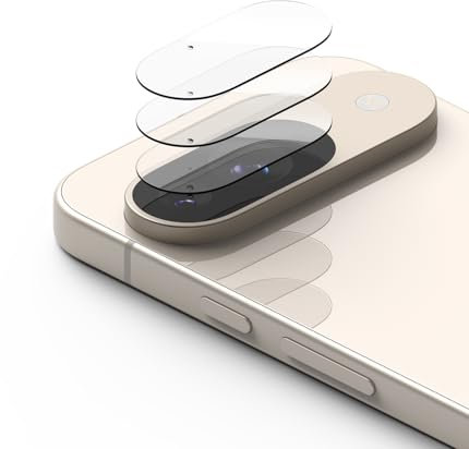 Ringke Camera Glass [3 Stück] Kompatibel mit Google Pixel 9 Kameraschutz, HD-Qualität Gehärtetes Glas Vollschutz Schutzfolie für Kamera