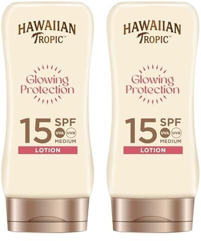 Hawaiian Tropic Satin Protection Sun Lotion Sonnencreme LSF 15, 180 ml, 1 St (Packung mit 2)