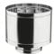 ALLINOX Comignolo a Botte Antivento e Antipioggia In Acciaio INOX Coibentato Terminale Canna Fumaria Doppia Parete Per Camino Con Base Tonda Stufa a Legna o Pellet (DN 80/130)