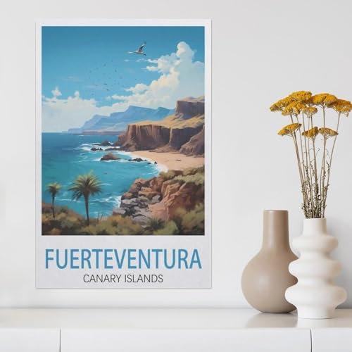 1000 Stück Puzzle，Fuerteventura, Kanarische Inseln，Erwachsene Holz Puzzles, Kinder Entdecken Sie Kreativität Wandkunst Dekor Spielzeug（75x50cm）-Z28