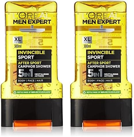 L'Oreal Paris Men Expert Invincible Sport Shower Gel, 300 ml (Pack of 2)