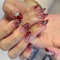GlamRays Faux Ongles Moyenne Amande Faux Ongles Dégradé Rouge Colle sur Ongles Conception 3D Araignée Cœur Charme Ongles Acryliques 24 Pièces Stiletto Strass