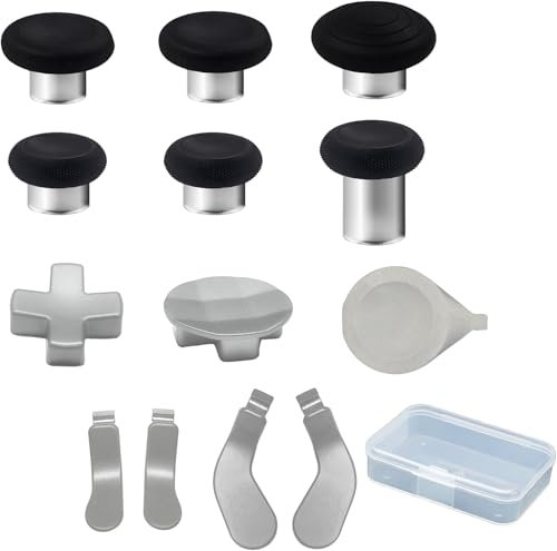 Pack de 13 baquetas para mando de Xbox Elite Series 2, accesorios para controlador Elite Series 2 para Xbox Elite Series 2 Core de repuesto para mando Xbox Elite 2 (plateado)