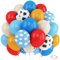 Rote, blaue, gelbe Luftballons, 30,5 cm, Kuhdruck, himmelblau-weißer Wolkenballon für Kinder, Story, Bauernhof-Thema, Cowboy, Geburtstagsparty, Dekorationen, Westernblau, Rot, Gelb, Beige