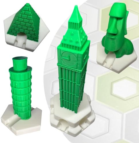 KLETT PACK 4er Set - Weltreise für vorhandene Kugelbahn. Gebäuden und Sehenswürdigkeiten aus der ganzen Welt. Individuelle Gestaltung, Ergänzung, Erweiterung, somit Zubehör.