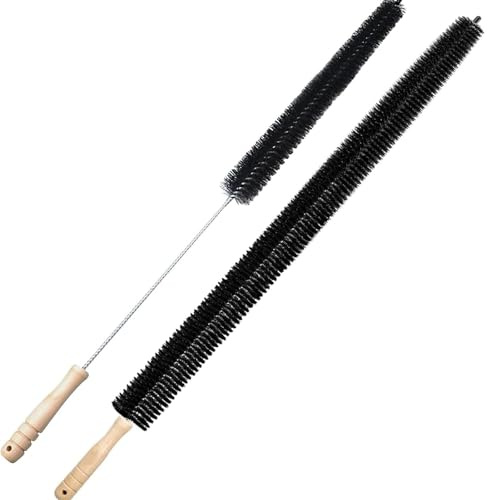 2 Pack Radiator Cleaner Brush, 79/73CM Long Thin Radiator Brush, Multipurpose Radiator Cleaner for Cleaning Washing Machine Radiator Dust Inside Vanes and Backside