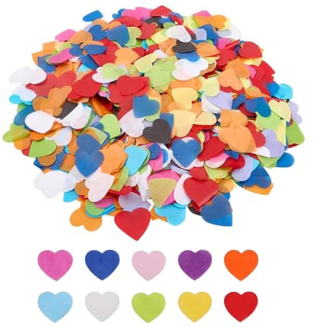 Papier Konfetti,10000 Stück Mehrfarbig Streudeko,10 Farben Bunt,2.5cm Konfetti Groß Geburtstag für Geburtstag Hochzeit Jahrestage Geschenk Boxen Luftballons(100 g)