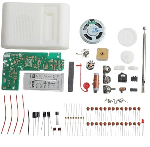Sawhamale CF210SP - Kit Radio Stereo AM/FM Fai da Te, Set di Montaggio elettronico per apprendisti e apprendisti, Laboratorio con Alimentazione da 3,6 V e Tecnologia sintonizzatore Dab, Facile da