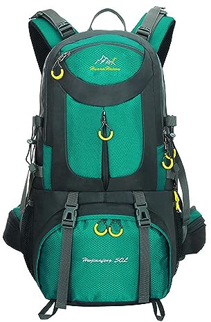 50L Sport Outdoor Rucksack, Travel Rucksack, Rucksack Wandern, ideal für Outdoor Sport, Wandern, Trekking, Camping Reisen, Bergsteigen. wasserdichte Bergsteigtasche, Reiseklettern Daypacks(Aquamarin)