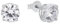 Amor Ohrstecker 925 Sterling Silber Damen Ohrschmuck, mit Zirkonia synth., 0,7 cm, Silber, Kommt in Schmuck Geschenk Box, 9426706