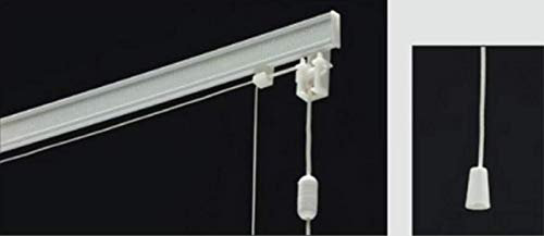 mauro Bastone Binario per Tende A Pacchetto A Vetro Varie Misure da Cm 40 A Cm 100 in ALLUMINO Professionale (B - 45 cm)