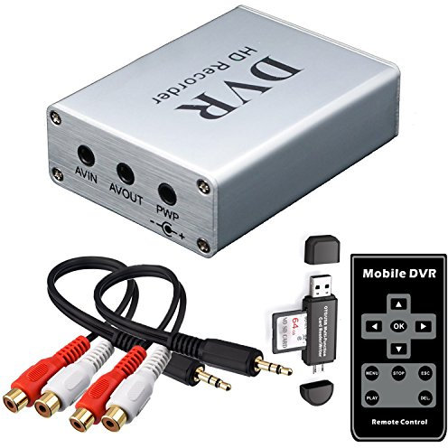 FPV Mini DVR mit SD Kartenleser, Autokamera Mini-DVR für SD-Karte Digitaler Echtzeit-Videorecorder für FPV-Kamera Hi8 Camcorder DVD TV Box MPEG-4 CH1