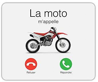Mygoodprice Tapis de Souris Rectangle la Moto Cross m'appelle