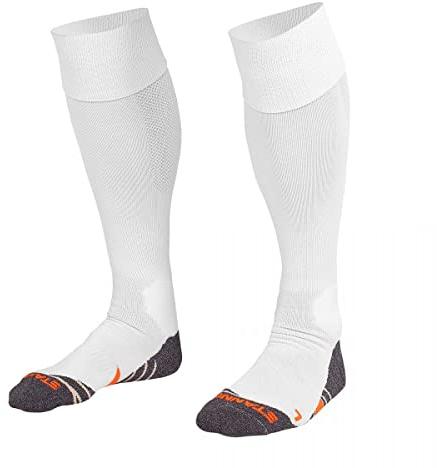 Stanno Sports Socken - Uni Sock II - Socken mit Atmungsaktivem Kapazität und Knöchelschutz - Sportsocken - Anatomische Socken mit linken/rechten Indikatoren - Weiß - Größe 45/48
