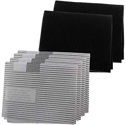 SPARES2GO Cooker Hood Grease Filter Kit for Logik Kitchen Extractor Fan Vent (4 x Grease, 2 x Carbon Filters)