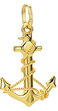 PRINS JEWELS Anker und Seil mit Bügel verschlungenen Anhänger 14 Karat 585 Gelbgold - SA1902