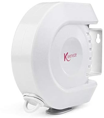 Kleeneze KL064318EU - Filo stendibiancheria riavvolgibile da 15 metri, linea di lavaggio retrattile, linea abiti, linea di lavaggio retrattile esterna