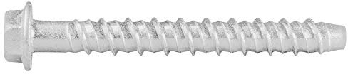 Rawlplug R-LX Zinc Plated Hex with Flange Concrete Screw Anchor, M8 Thread Size, 60 mm Length, 100 PCS