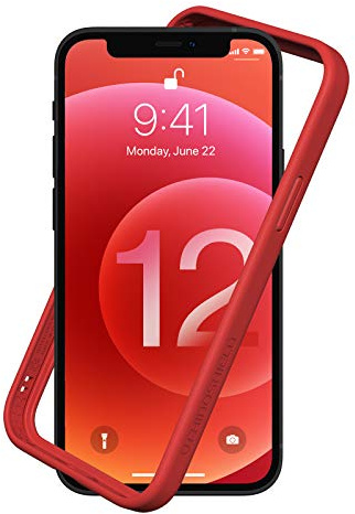 RhinoShield Bumper Case kompatibel mit [iPhone 12/12 Pro] | CrashGuard NX - Stoßdämpfende Schutzhülle im schlanken Design - 3.5 Meter Fallschutz - Rot