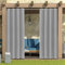 LiveGo Outdoor Vorhang Wetterfest Wasserdicht mit ösen,Outdoorvorhänge Gardinen für draußen Balkon terrasse Pavillon Aussen Outdoorvorhang Sonnenschutz Vorhänge Garten,Hellgrau,2 Stück|132x238cm(BxH)