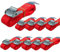 Zurrgurte mit Klemmschloss, für die schnelle Sicherung im Auto, Fahrradträger, Sackkarre und beim Umzug, hochwertige Verarbeitung. 10er Set 10 Stück pro Set, 25mm breit (10 STK. 2m)