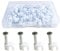 Round Cable Clips 100 Pack 4mm Wire Clips with Hardened Bold Steel Nail Pin for Electrical Wire CCTV Coax Cable RJ45 Ethernet Network Patch Management Wood Concrete Wall Outdoor Indoor (White)