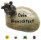 ANDYS STEINWELT - Glücksstein mit Katze und schwarzer Schrift personalisierbar - Handbemalt mit Wunschtext | Glücksbringer aus Naturstein ca. 8-10 cm | Handschmeichler Stein Gute Besserung Geschenk