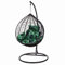 Bielik Hängesessel Kissen für Hängeschaukel, Hängekorb, Gartenschaukel – weiches Sitzkissen für Hängekorb, wetterfest, bequem, Outdoor Auflage, grün Blätter