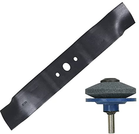 Spares2go Blade compatible with Mountfield Lawnmower (46cm 18) + Sharpener Attachment