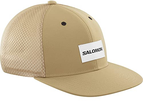 Salomon Trucker Cap Unisex, mutig aber vielseitiger Stil, recyceltes Material, Komfort und Atmungsaktivität, Gelb, M/L