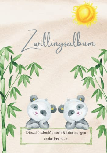 Zwillingsbabybuch | Zwillingsalbum zum ausfüllen und einkleben👶🏼👶🏼: Babytagebuch | Unser erstes Jahr | Erinnerungen an das erste Jahr der Zwillinge