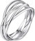 Supcare Frauen Ringe Silber 925 Damen 5er verflochten Ringe Silber Verlobungsring Silberringe Engagement Ringe beweglicher Ring Fingerring Drehbarer Ring Wickelring Memoirering Schmuck für Hochzeit