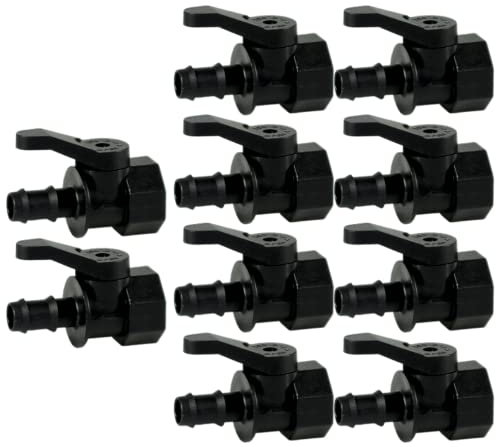 Mini Valvola a Sfera Portagomma 16 mm. con Filetto Femmina 3/4 Per Impianti, Sistemi e Tubi di irrigazione a Goccia, Nero MADE IN ITALY - Orto Facile (10)