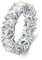 Ayoiow Ehering Damen Einzeln, Trauringe 14 Karat mit Herz Moissanit 0.4ct Ringe Weiß Größe 47 (15.0)
