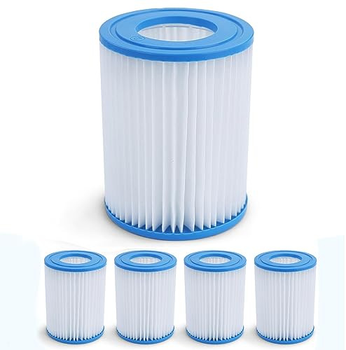 RAMROXX 5X Pool Filterkartusche Ersatzfilter Filterpatrone 13,5cm für Bestway Intex