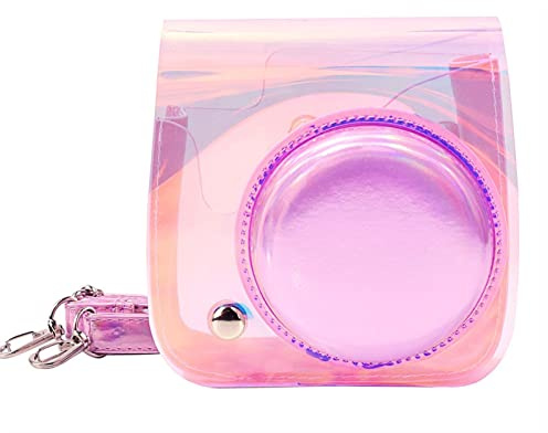 MYOBU Camera Bag Transparent Holographic Laser Instant Camera Shoulder Strap Bag Protective Cover Bag Fit For Fujifilm Mini 11 9 8 camera bag