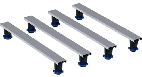 Geberit Set Füße und Traversen für Duschwanne aus Steinharz, ab 140 cm, LxB 70x7,3cm, Füße höhenverstellbar 9-21 cm, 554.959.00.2