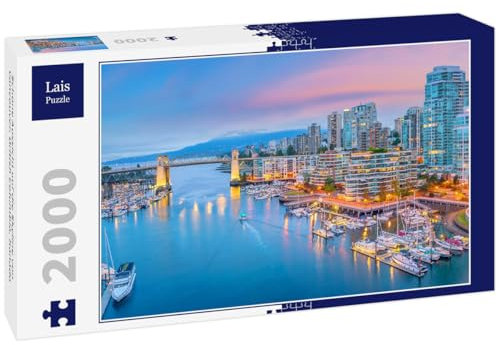 Lais Jigsaw Puzzle Beautiful view of the skyline of Vancouver, British Columbia, Canada 2000 pieces