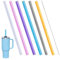 JETOP Replacement Straws for Stanley Cup BPA-Free 6 Reusable Straws Plastic for Stanley Cup Quencher Tumbler Travel Adventure 40oz Extra Long Straws for Drinking 34cm with Cleaning Brushes